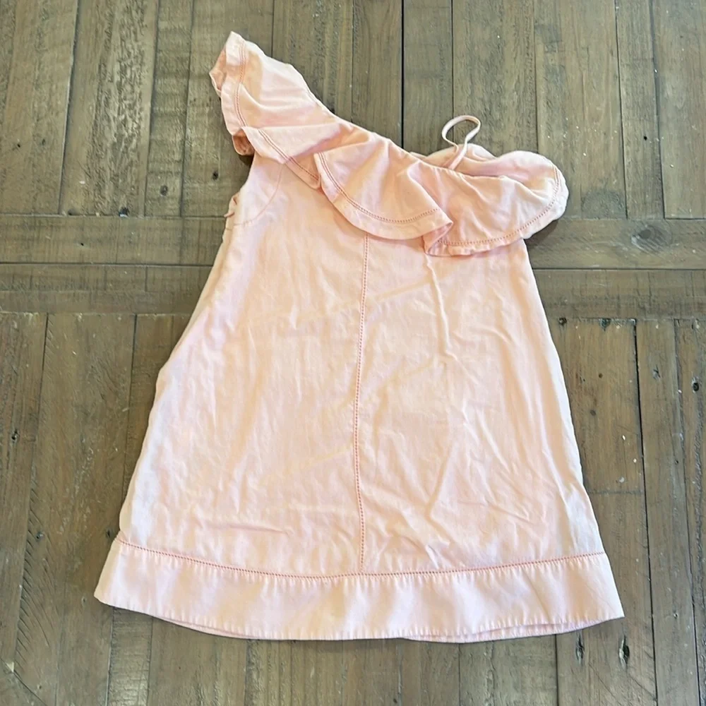 Chloe asymmetrical ruffle hem stitch dress